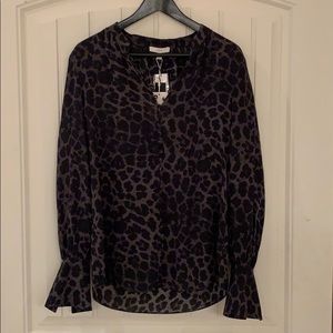 Joie Tariana Leopard Print Blouse